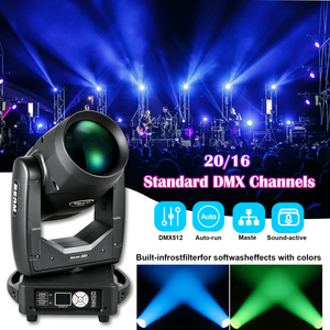 Luz de escenario móvil Sharpy Beam de 380W 17R con estuche de transporte, doble prisma, DMX512, CRI85, tipo Lyre, para bodas, clubes y discotecas. - Product Image 4