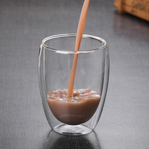 Bán buôn thiết kế cổ điển Borosilicate đôi cốc thủy tinh thân thiện với môi cà phê tái sử dụng cốc trà với biểu tượng tùy chỉnh - Product Image 4