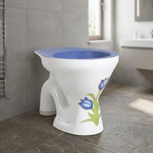 One Piece EWC Sanitary Ware European Western P Trap Colorful Toilet Ceramic Water Closet Modern Bathroom Fixture - Product Image 4