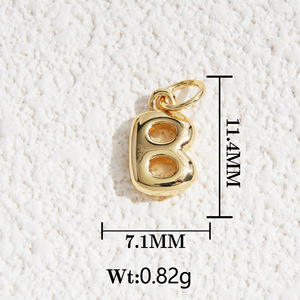 Gold Letter Charms Copper Plated DIY Jewelry Findings For Necklace Making Mixed Shapes Bag Pack A4 137 - Product Image 3