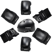 Conmoto — casque et coudières pour Scooter électrique, noir, genouillères de Protection, pour le Skateboard à roulettes