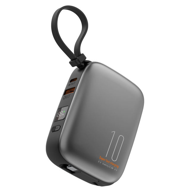 New Trending Gift High Capacity 10000mAh Power Bank PD30W Fast Charging Dual-Wire Output Small Size High Efficiency Power Banks