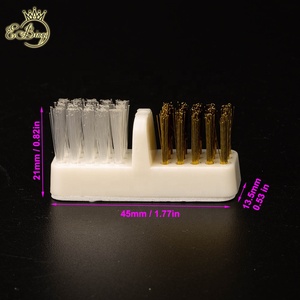 Limpiador de cepillo de limpieza de polvo de broca de uñas de alambre de nailon de cobre de latón portátil - Product Image 4