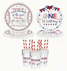 Nautical Baby Shower Decorations for Boy Party Supplies with Plates Napkins <b>Tablecloth</b> Cups and Cutlery Serves 24 169 Pieces - Product Image 2