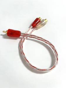 2RCA Y-splitter cable for <b>car</b> <b>amplifiers</b>, male to 2 female, gold-plated connectors, PVC sheath, high-fidelity audio - Product Image 3