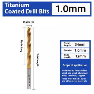 Set bor industri berlapis Titanium Mata bor Putar baja tahan karat, lapisan Titanium berteknologi tinggi - Product Image 6