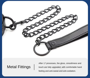 Collare di Bondage per Coppie Concept Brand, Giocattolo Sessuale per Adulti, Restrizione <span class=keywords><strong>al</strong></span> <span class=keywords><strong>Collo</strong></span> in Pelle con Lucchetto per Flirt e Giochi di Ruolo - Product Image 6