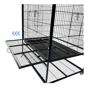 Lồng chim sắt rèn lớn có cửa trượt phía trước & giá đỡ có thể tháo rời dành cho vẹt, chim cockatiel, lồng chim sắt cho thú cưng - Product Image 5