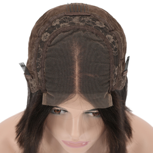 Peluca de cabello humano transparente de 8-16 pulgadas para mujeres negras, <span class=keywords><strong>pelo</strong></span> <span class=keywords><strong>corto</strong></span> Bob, cierre 4x4, barato - Product Image 4
