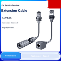 Câble d'extension RJ45 Cat7 0,2 m, câble réseau Ethernet blindé étanche, ROHS CE FCC pour utilisation en extérieur, gris 1200 Mbps