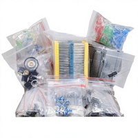 Kit d'assortiment de composants électroniques : Condensateurs, Résistances, LED, Transistors, Diodes, 1n270 Germanium, Connecteurs DC, Opamp, PCB, Haut-parleur