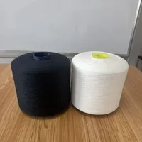 Fil à coudre noir 100 % polyester résistant aux hautes températures, teint 40/2, pour broderie et crochet, fabriqué en Chine