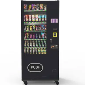 Máquina de venda automática de bebidas combinada de tamanho fino com tela sensível ao toque de 10,1 polegadas para hotéis e bares