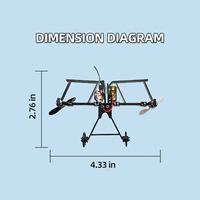 Kit d'avion en papier télécommandé DIY, module d'avion en papier télécommandé 2.4G avec gyroscope intégré