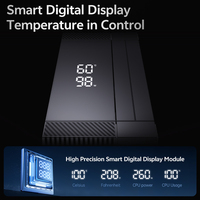 SNOWMAN Nouveau refroidisseur de processeur, dissipateur thermique, radiateur numérique avec affichage de la température, compatible LGA 1851 1700 1200 1366 AM5 AM4, refroidisseur de processeur PC