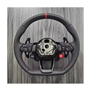 Volante de Fibra de Carbono Personalizado para Audi R8 A5 RS Q5 TT R8 A4 Q6 B8 B9 <span class=keywords><strong>S4</strong></span> RS6 A6 C7 A4L A5L Q7, Accesorios para Automóviles - Product Image 3