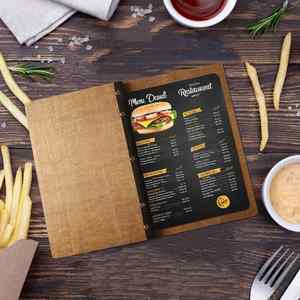 Porte-menu en bois de qualité supérieure avec anneaux à pression pour hôtels, restaurants et événements (mariages, etc.) - Product Image 2