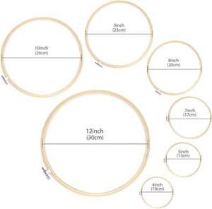 Venta al por mayor 8-36mm tambor redondo <span class=keywords><strong>de</strong></span> madera Mini bordado aros magnéticos círculo <span class=keywords><strong>punto</strong></span> <span class=keywords><strong>de</strong></span> <span class=keywords><strong>cruz</strong></span> Kit suministros aros <span class=keywords><strong>de</strong></span> bambú ajustables - Product Image 3