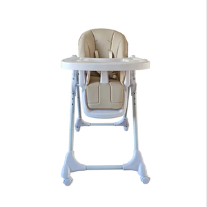 <span class=keywords><strong>Chaise</strong></span> haute <span class=keywords><strong>bébé</strong></span> pliable en plastique facile à plier avec hauteur réglable et roulettes en option, design portable - Product Image 2