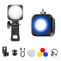 Lumière d'appoint magnétique 2700-6500K, 3 températures de couleur, trou de filetage 1/4'', LED COB étanche, CRI 95, lumière vidéo pour la photographie