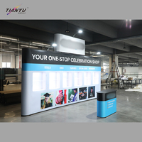 Support d'affichage de chapeau portable personnalisé 3x6, PVC droit, pop-up droit, affichage d'exposition, mur arrière magnétique, support de bannière pop-up vertical