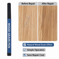 Stylo de réparation pour meubles à grain de bois, marqueur oblique pour réparer les rayures sur les portes, les sols et les meubles, améliore l'esthétique et la couleur pour usage domestique