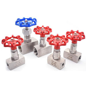 Válvula de aguja de acero inoxidable 304 J13W-160P con rosca interna, válvula de corte, manómetro de 4 puntos para alta temperatura y alta presión - Product Image 1