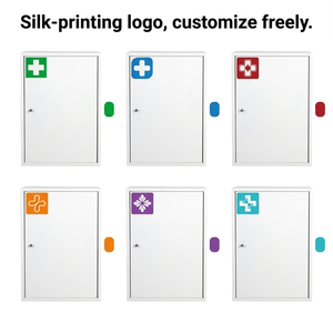 Botiquín de primeros auxilios de alta seguridad de acero moderno, armario de baño, caja de almacenamiento de medicamentos con llave, Kit médico rectangular colgante - Product Image 5