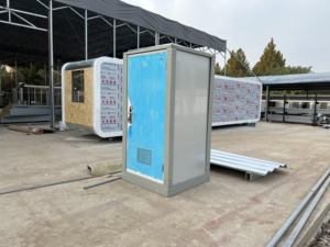 Conteneur de toilettes mobiles pour hommes et femmes, respirant, certifié CE, conception à deux étages, salle de bain séparée sèche et humide, atelier, centre commercial - Product Image 6