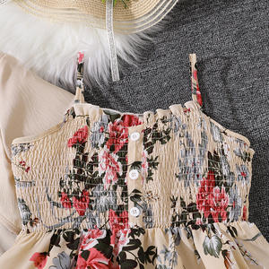 8-12T tute per bambini cappotto kaki bretelle a fiori torta abito lungo vestiti per ragazze primavera estate abbigliamento per bambini all'ingrosso - Product Image 5