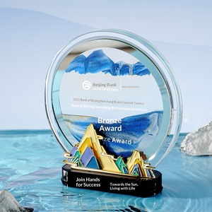 Trofeo <span class=keywords><strong>de</strong></span> Arena Fluida <span class=keywords><strong>con</strong></span> Paisaje Chino <span class=keywords><strong>de</strong></span> Lujo |   Premio <span class=keywords><strong>de</strong></span> Arte Zen Hecho a Mano para Jubilación Ejecutiva y Excelencia Corporativa - Product Image 4