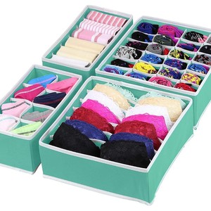 Mới Dày Làm PP Nhựa Bốn Mảnh Thiết Lập Với Mô Hình Sọc Tủ Quần Áo Ngăn Kéo Cho Đồ Lót Vớ Không Dệt Vải Lưu Trữ Hộp - Product Image 6