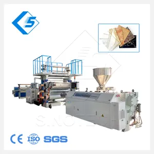 PVC Artificial Imitation Marble Plate Board Making Extruder Machine Extrusion Line for Decoration Panel Plant