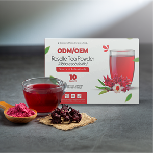 Mezcla de Polvo de Hibisco Roselle Instantáneo de Marca Privada con Mezcla Orgánica Soluble para Apoyar la Salud del Corazón - Product Image 1