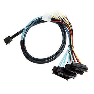 Mini SAS interne SFF-8643 à (4) connecteurs SFF-8482 29pin avec la puissance <span class=keywords><strong>de</strong></span> SATA, 1M - Product Image 1