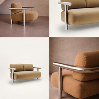 Fauteuil individuel vintage Bauhaus en tube d'acier, siège de salon rétro pour studio, chambre d'amis, salon