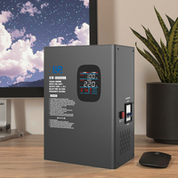 Régulateur de tension automatique monophasé KEBO 8000VA mural avec affichage LED complet, en cuivre, type courant alternatif