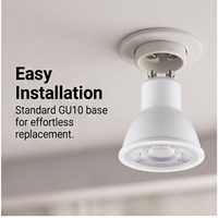 Ampoule LED GU10 dimmable pour éclairage encastré de plafond, spot et rail, idéale pour la maison, le salon, la chambre et le bureau