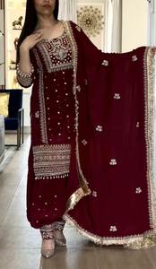 Salwar Kameez para mujer con el estilo cultural punjabi más hermoso, con hilo y lentejuelas de 5 mm, ideal para fiestas/atraque festivo. - Product Image 5