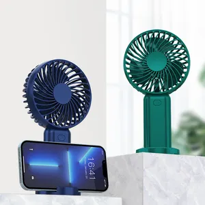 New Product Brushless Motor USB Rechargeable Portable Handheld Mini Electric Fan With Phone Holder