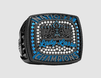 Bague de championnat multisports avec logo personnalisé - Style punk en alliage pour les jeunes, cadeau pour les occasions de fête
