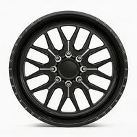 SL 22X14 28X14 20X12 24X14 Roda Truk Tempa Tunggal Super Poles Khusus dengan 8X180 8X170 8X165.1 untuk Chevy 2500HD Ford F250