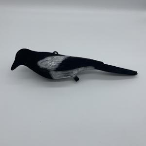 Plastica gazza richiami nero floccante gazze simulazione gazze di plastica statua all'aperto decorazione del giardino per tenere l'uccello lontano - Product Image 2