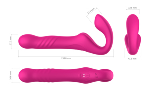 Flexible Pussy <strong>Pump</strong> <strong>Penis</strong> Double -ended Vibrator, Realistic Strap on Dildo for Couples, Insert Length 80mm, 135mm - Product Image 4