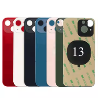 Coque Arrière à Grande Ouverture avec Adhésif pour iPhone 8 Plus X XR XS Max SE 11 12 13 14 Pro Max – Verre Arrière de Remplacement pour Boîtier de Téléphone