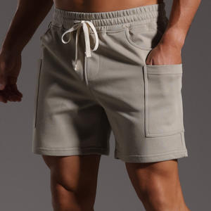 2026 Cotton Drawstring Sports <strong>Shorts</strong> <strong>Men</strong> <strong>Below</strong>-<strong>the</strong>-<strong>Knee</strong> Trendy Multi-Pocket Plus-Size Casual Cropped Fitness Mid-Length - Product Image 1