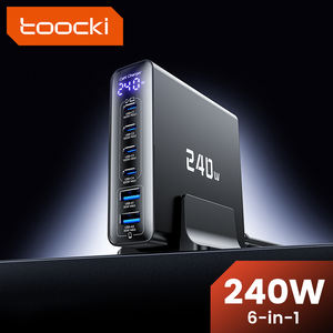 Estación de Carga de Alta Potencia Toocki, Salida Total de 240W, 4 USB-C + 2 USB-A, Protección Inteligente de Energía para el <span class=keywords><strong>Hogar</strong></span> y la Oficina - Product Image 2