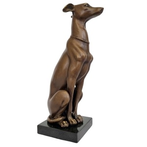 Escultura de galgo hecha a mano Figura de perro de jardín de gran tamaño Pieza de exhibición y estatua con base en precio al por mayor - Product Image 1