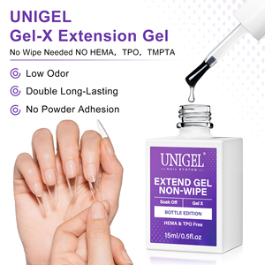 <span class=keywords><strong>UNIGEL</strong></span> Gel Constructor de Uñas Sin Limpieza, Gel Reforzador Transparente Sin Polvo Pegajoso, Gel para Uñas OEM Personalizado al por Mayor 15ml - Product Image 1