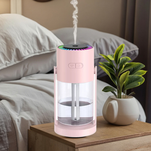 جهاز تنقية الهواء الفاخر المحمول بالموجات فوق الصوتية 7 ألوان LED الإسقاط المرصع بالنقع - Product Image 6